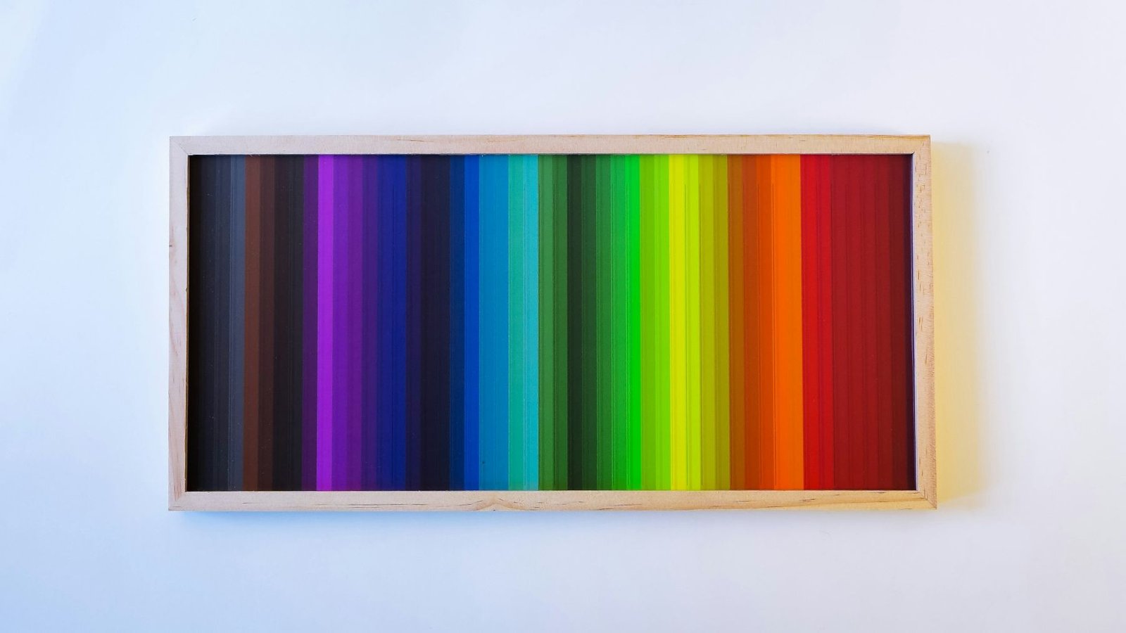 rechthoek met alle kleuren van de regenboog